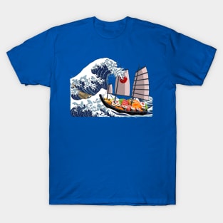 Japanese Tsunami sushi boat T-Shirt